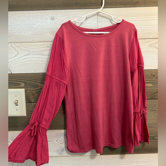 Speechless ⚜️ Girls Bell Sleeved Pink Top - Picture 1 of 4